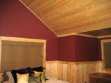 bedroom Knotty Pine Panel, T&G Decking, T&G Flooring, Log Cabin Siding